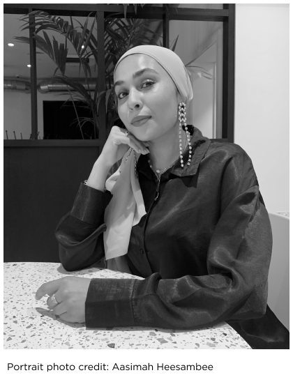 Portrait photo credit: Aasimah Heesambee